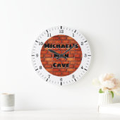 Brick Wall Man Cave Acrylwand Grote Klok (Huis)