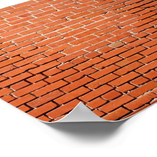 Brick Wall met Jouw naam erop Poster (Hoek)