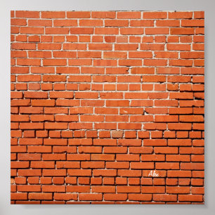 Brick Wall met Jouw naam erop Poster