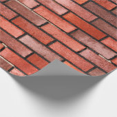Brick wall met rode steen, rode baksteen achtergro cadeaupapier (Hoek)