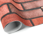 Brick wall met rode steen, rode baksteen achtergro cadeaupapier (Rol Hoek)