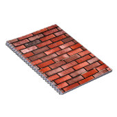 Brick wall met rode steen, rode baksteen achtergro notitieboek (Rechterzijde)