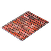 Brick wall met rode steen, rode baksteen achtergro notitieboek (Linkerzijde)