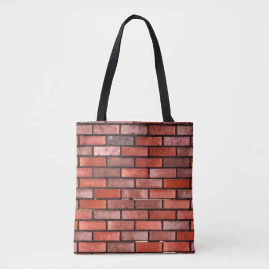 Brick wall met rode steen, rode baksteen achtergro tote bag (Voorkant)