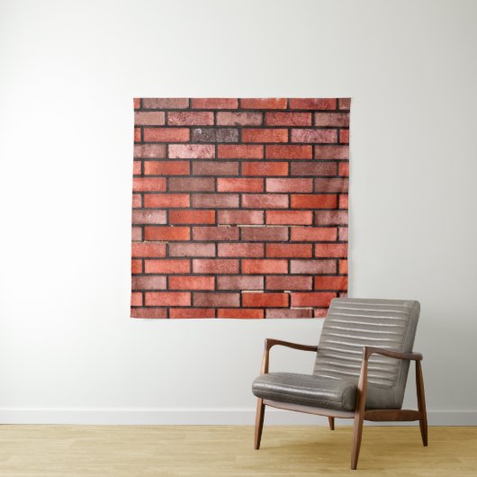 Brick wall met rode steen, rode baksteen achtergro wandkleed (In situ)
