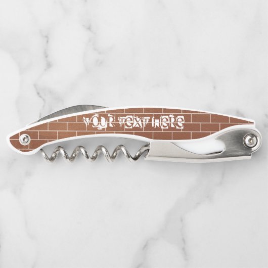 Brick Wall Ober's Kurkentrekker met aangepaste tek (Achterkant)