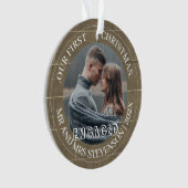 Brick Wall Onze eerste kerst meneer en mevrouw 2 F Ornament (voorkant)