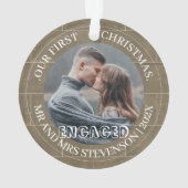 Brick Wall Onze eerste kerst meneer en mevrouw 2 F Ornament (achterkant)