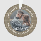 Brick Wall Onze eerste kerst meneer en mevrouw 2 F Ornament (voorkant)