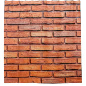 Brick wall oranje baksteen douchegordijn (Voorkant)
