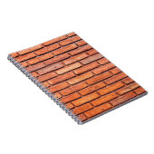 Brick wall oranje baksteen notitieboek (Rechterzijde)