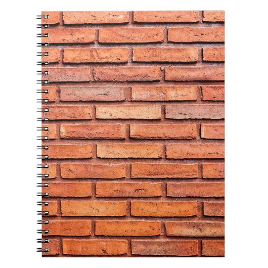 Brick wall oranje baksteen notitieboek (Voorkant)