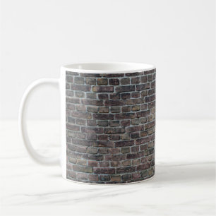 Brick wall oude donkere muur koffiemok
