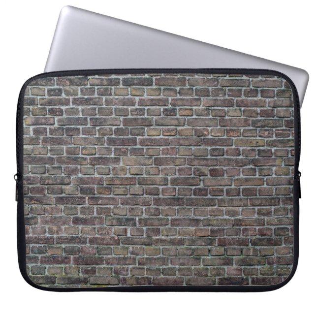 Brick wall oude donkere muur laptop sleeve (Voorkant)