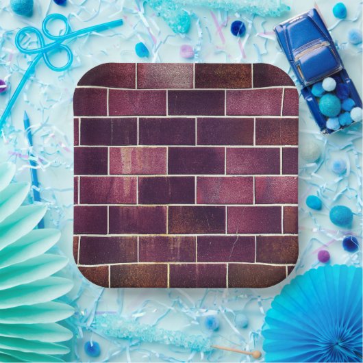 Brick Wall Papieren Bordje (Feest)