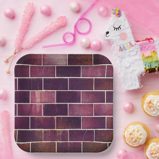 Brick Wall Papieren Bordje (Feest)