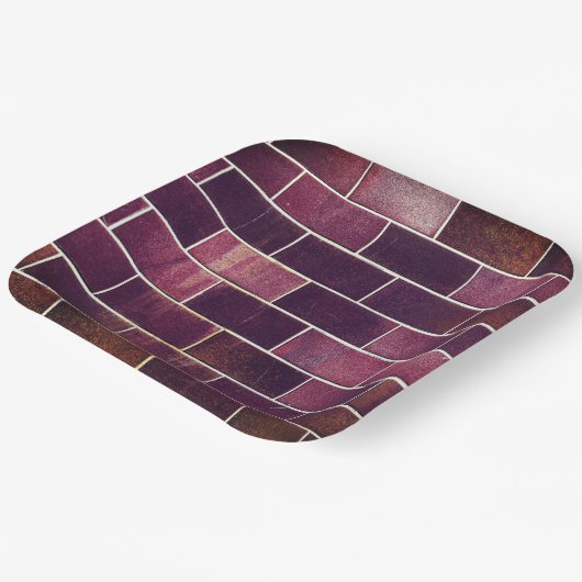 Brick Wall Papieren Bordje (Gebogen)