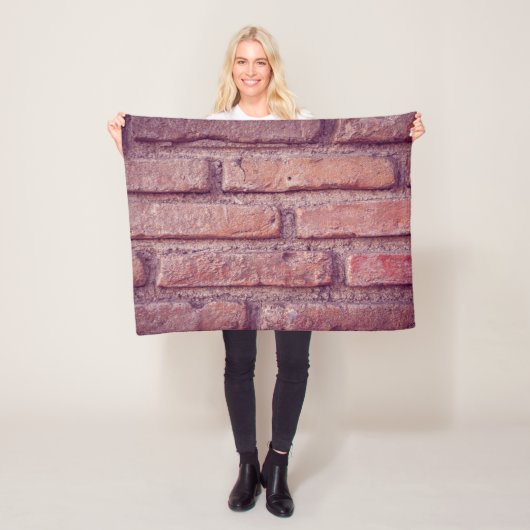 Brick Wall Pattern Fleece Deken – Gezellige Brick (In situ)