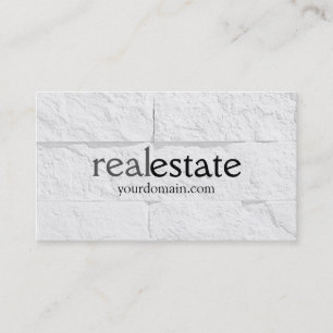 Brick Wall Pattern Real Estate Agent Visitekaartje