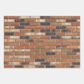 Brick Wall Pattern Red Inpakpapier Vel (Voorkant 3)