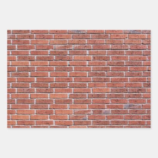 Brick Wall Pattern Red Inpakpapier Vel (Voorkant 2)