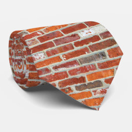 Brick Wall Pattern Red Stropdas