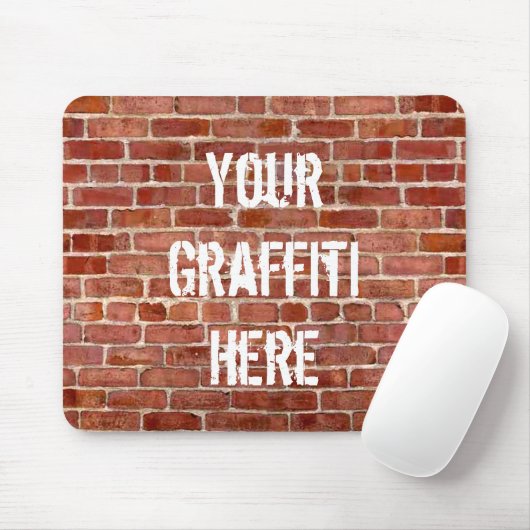 Brick Wall Persoonlijke graffiti Muismat (Met muis)