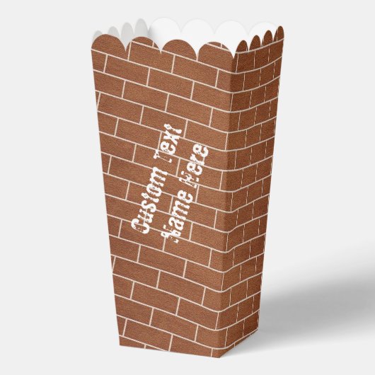 Brick Wall Popcorn Box met aangepaste tekst Bedankdoosjes (Achterkant)
