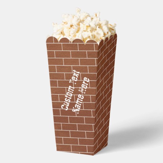 Brick Wall Popcorn Box met aangepaste tekst Bedankdoosjes (Popped)