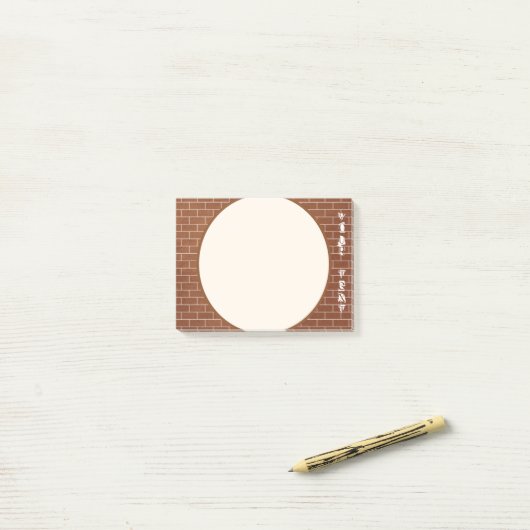 Brick Wall Post-it® notes aangepaste tekst Jouw na (Op bureau)