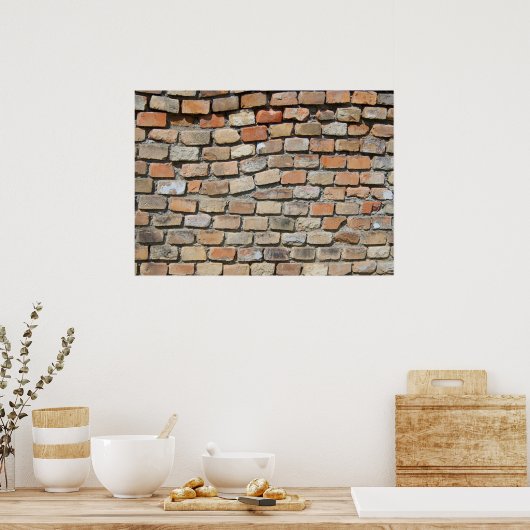 Brick Wall Poster (Keuken)