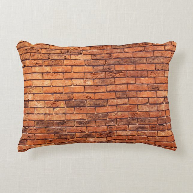 Brick wall red structure masonry accent kussen (Voorkant)