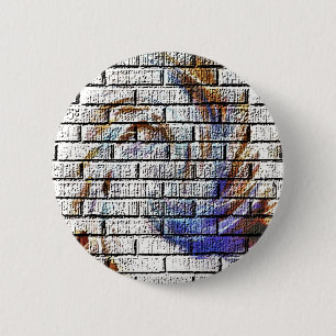 BRICK WALL RONDE BUTTON 5,7 CM
