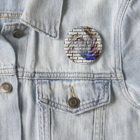 BRICK WALL RONDE BUTTON 5,7 CM (In situ)