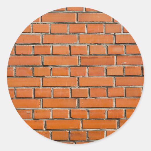 Brick Wall Ronde Sticker (Voorkant)
