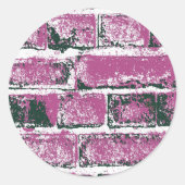 BRICK WALL RONDE STICKER (Voorkant)