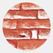 BRICK WALL RONDE STICKER (Voorkant)