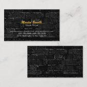 Brick Wall Script Grey Consultant Visitekaartje (Voorkant / Achterkant)