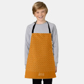 Brick Wall Sinaasappel wit minimal patroon Schort (Gedragen)