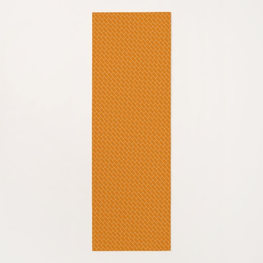 Brick Wall Sinaasappel wit minimal patroon Yogamat (Achterkant)