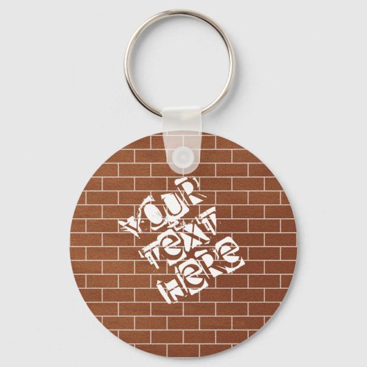 Brick Wall Sleutelhanger Gepersonaliseerde aangepa (Voorkant)