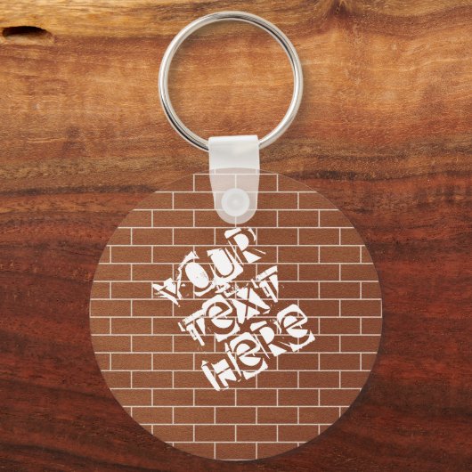 Brick Wall Sleutelhanger Gepersonaliseerde aangepa (Voorkant)