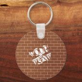 Brick Wall Sleutelhanger Gift met aangepaste tekst (Voorkant)