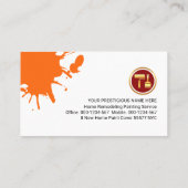 Brick Wall Splattered Paint Painting Visitekaartje (Achterkant)