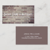 Brick Wall , Stone Company Visitekaartje (Voorkant / Achterkant)
