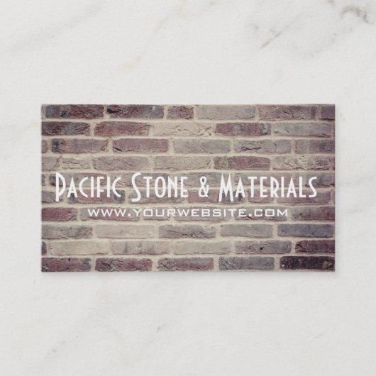Brick Wall , Stone Company Visitekaartje (Voorkant)
