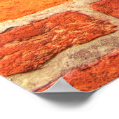 Brick wall textuur bakstenen wand poster (Hoek)