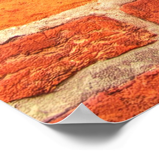 Brick wall textuur bakstenen wand poster (Hoek)