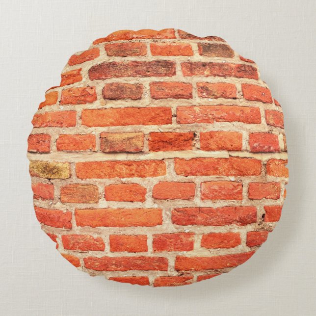 Brick wall textuur bakstenen wand rond kussen (Voorkant)