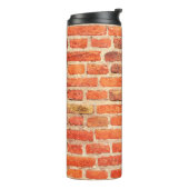 Brick wall textuur bakstenen wand thermosbeker (Gedraaid links)